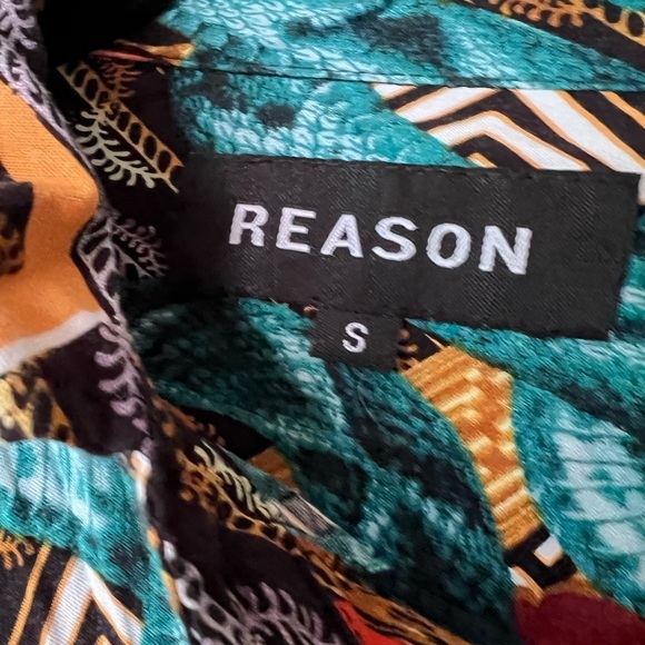 Men’s Reason Serpent Button Down Shirt Small - Picture 6 of 7